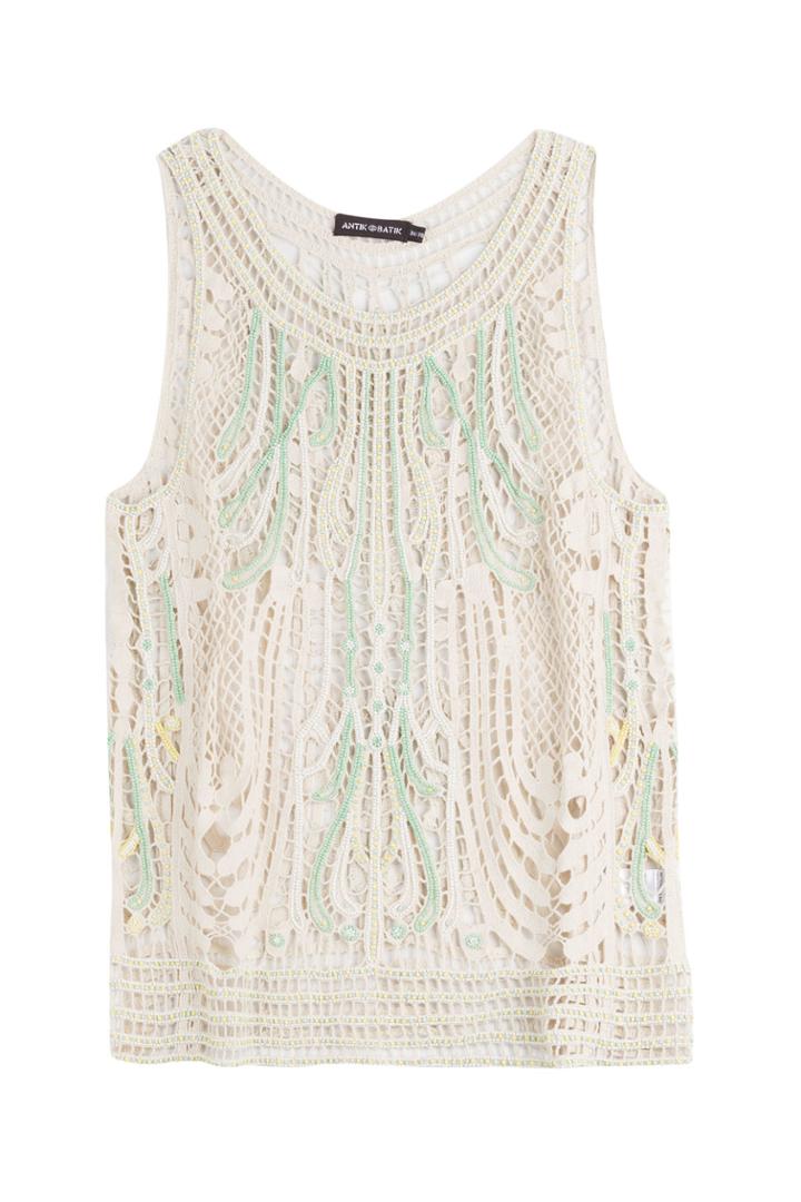 Antik Batik Antik Batik Arleen Bead Embellished Tank - Beige