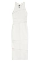 David Koma David Koma Midi Dress With Sheer Inserts - White
