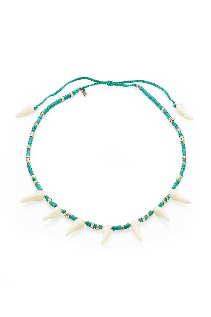 Aurélie Bidermann Aurélie Bidermann Squaw Necklace With Gold-plated Stones And Turquoise - Multicolored