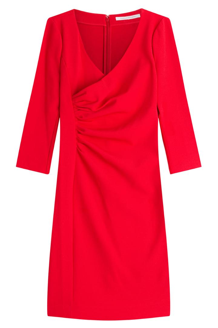Diane Von Furstenberg Diane Von Furstenberg Tailored Dress With Gathered Waist - Red