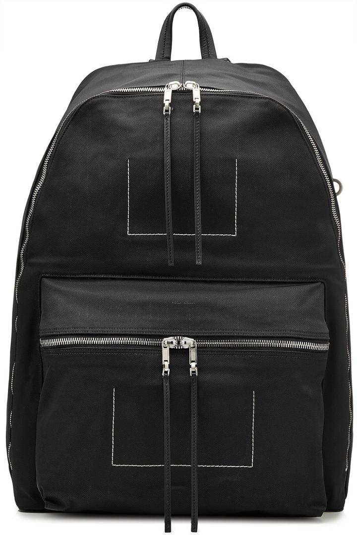 Rick Owens Rick Owens Mega Fabric Backpack With Leather