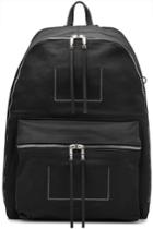 Rick Owens Rick Owens Mega Fabric Backpack With Leather