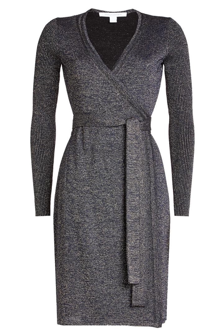 Diane Von Furstenberg Diane Von Furstenberg Knit Dress With Metallic Thread