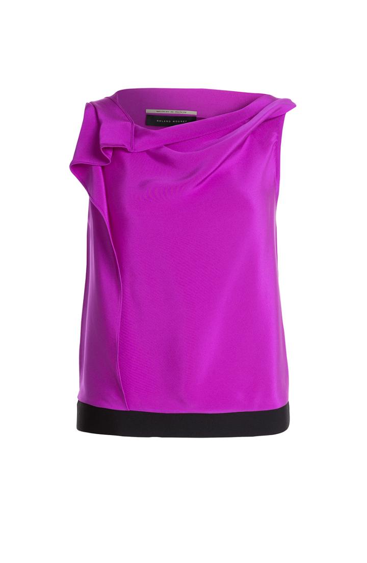 Roland Mouret Lawton Silk Crepe Top