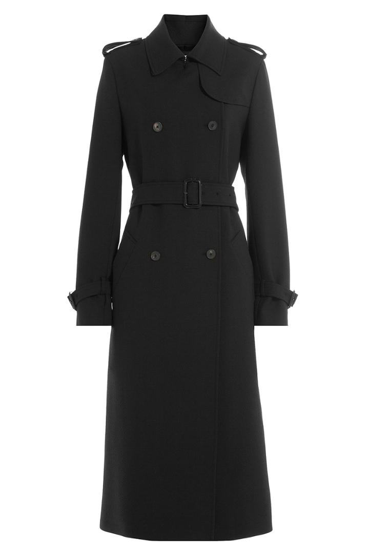 Mcq Alexander Mcqueen Mcq Alexander Mcqueen Trench Coat With Wool - Black