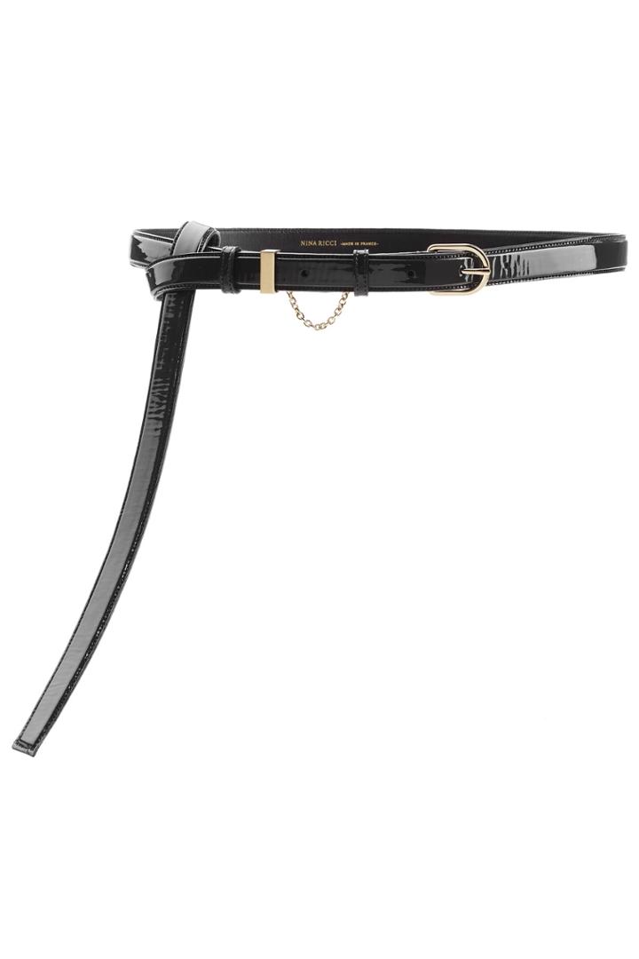 Nina Ricci Nina Ricci Patent Leather Belt - Black