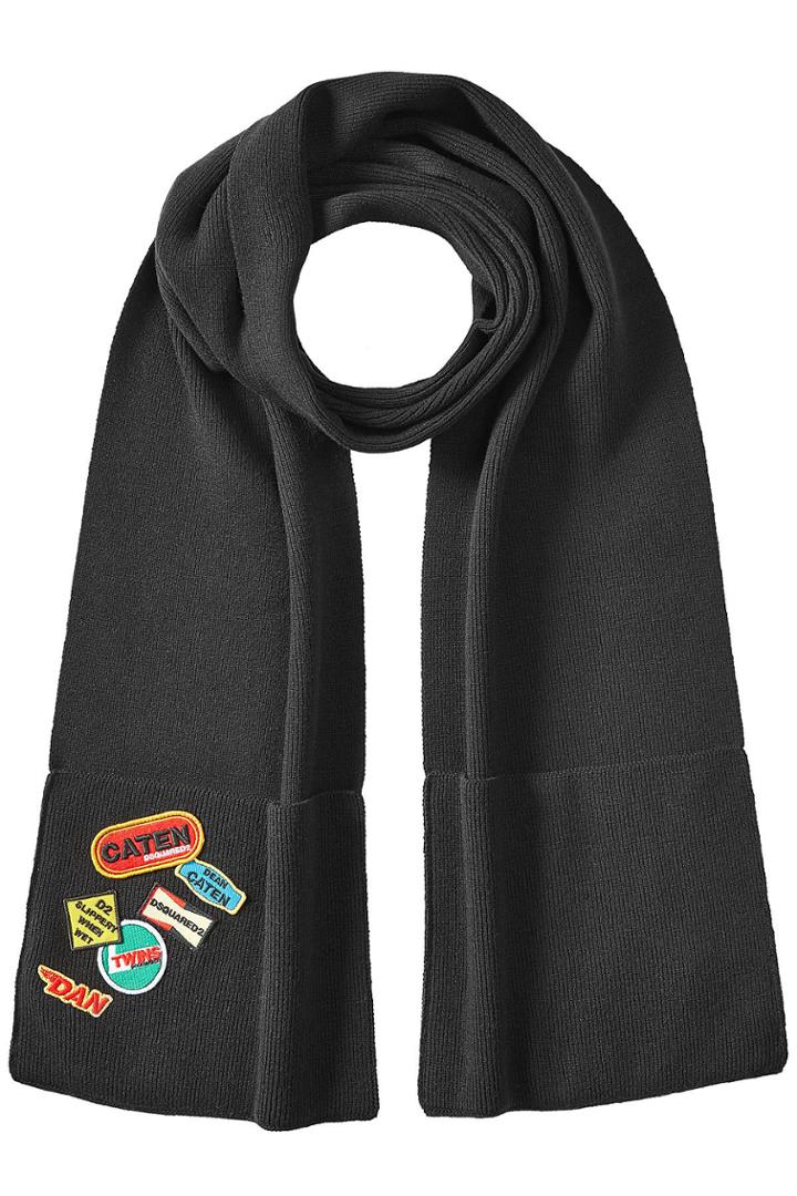 Dsquared2 Dsquared2 Wool Scarf With Patches