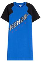 Kenzo Kenzo Embroidered Cotton Dress - Blue