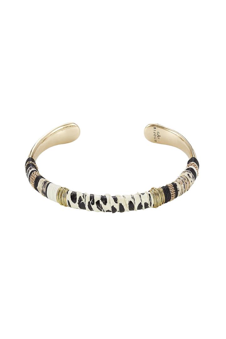 Gas Bijoux Gas Bijoux Massai Bangle With Snakeskin