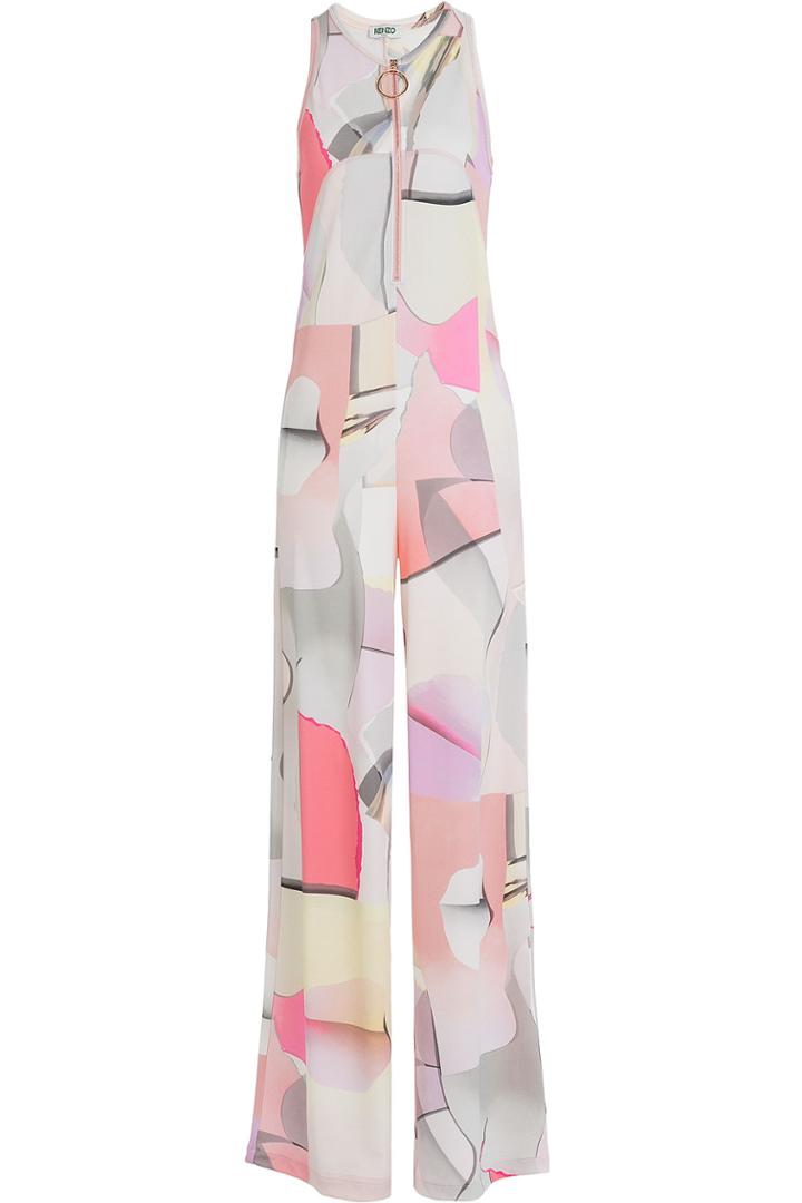 Kenzo Kenzo Printed Crepe Jumpsuit - Multicolor
