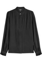 A.p.c. A.p.c. Crepe Blouse With Ruffled Trims