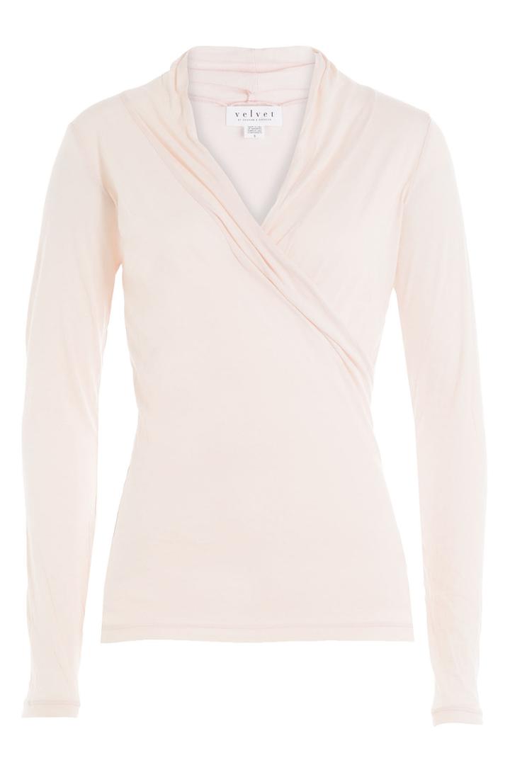 Velvet Velvet Draped Cotton Top - Pink