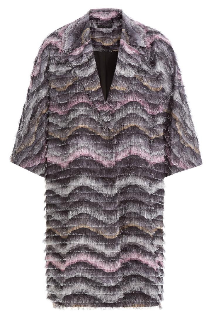 Diane Von Furstenberg Diane Von Furstenberg Woven Coat With Fringe - Pink