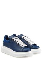Alexander Mcqueen Alexander Mcqueen Leather Sneakers - Blue