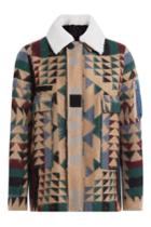 Valentino Valentino Virgin Wool- Mohair Blend Printed Jacket - Multicolor