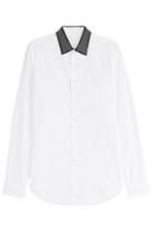 Alexander Mcqueen Alexander Mcqueen Cotton Shirt With Studded Collar - White