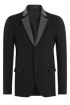 Alexander Mcqueen Alexander Mcqueen Wool-mohair Blazer With Stud Embellished Lapel