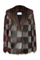 Marco De Vincenzo Marco De Vincenzo Beaver Patchwork Jacket - Brown