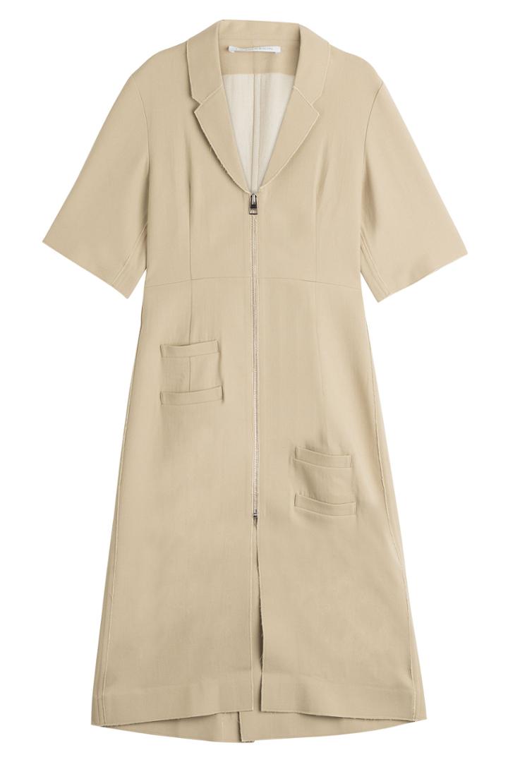 J.w. Anderson J.w. Anderson Zipped Wool Dress - Beige
