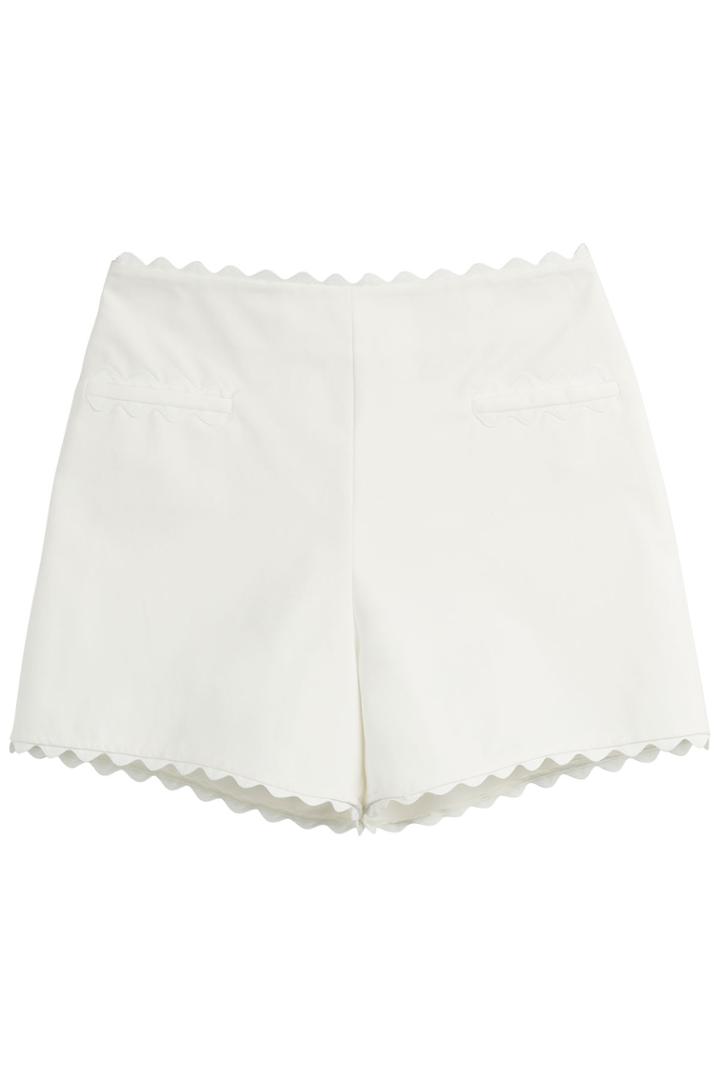 Moschino Cheap And Chic Moschino Cheap And Chic Cotton Shorts With Scalloped Trim - White