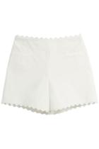 Moschino Cheap And Chic Moschino Cheap And Chic Cotton Shorts With Scalloped Trim - White