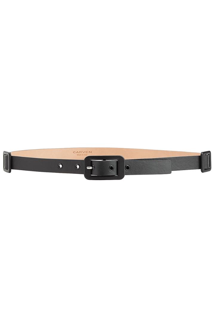 Carven Carven Thin Leather Belt - Black
