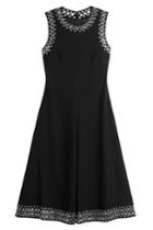Alexander Wang Alexander Wang A-line Midi Dress With Eyelets - Black