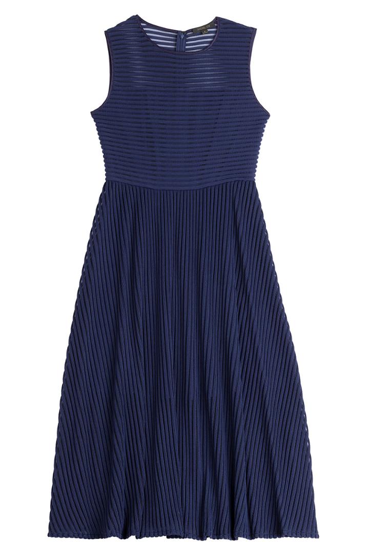 Rachel Zoe Rachel Zoe Midi Dress With Sheer Inserts