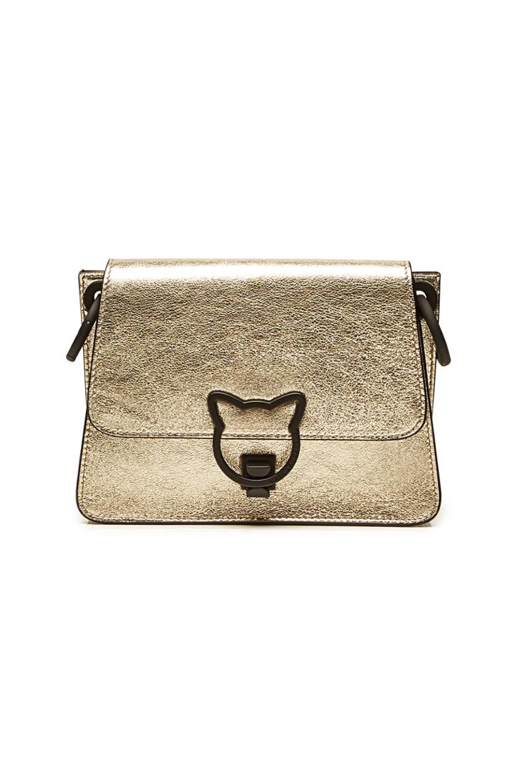 Karl Lagerfeld Karl Lagerfeld K/katlock Metallic Leather Crossbody Bag