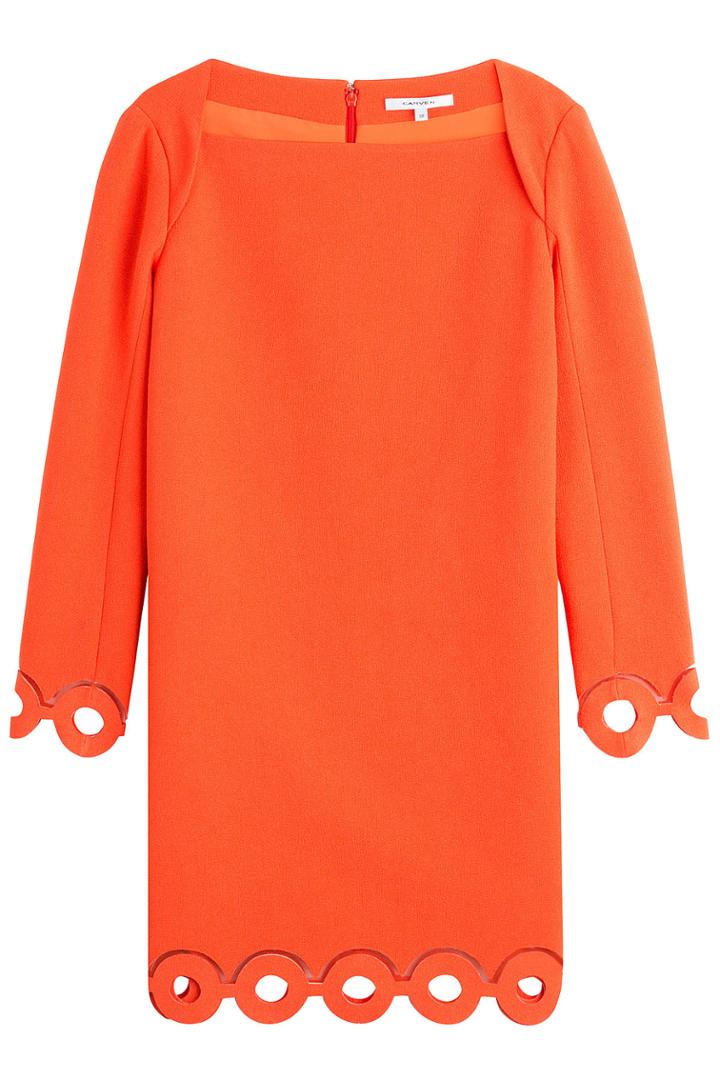 Carven Carven Crepe Dress With Cut Out Detail - Orange