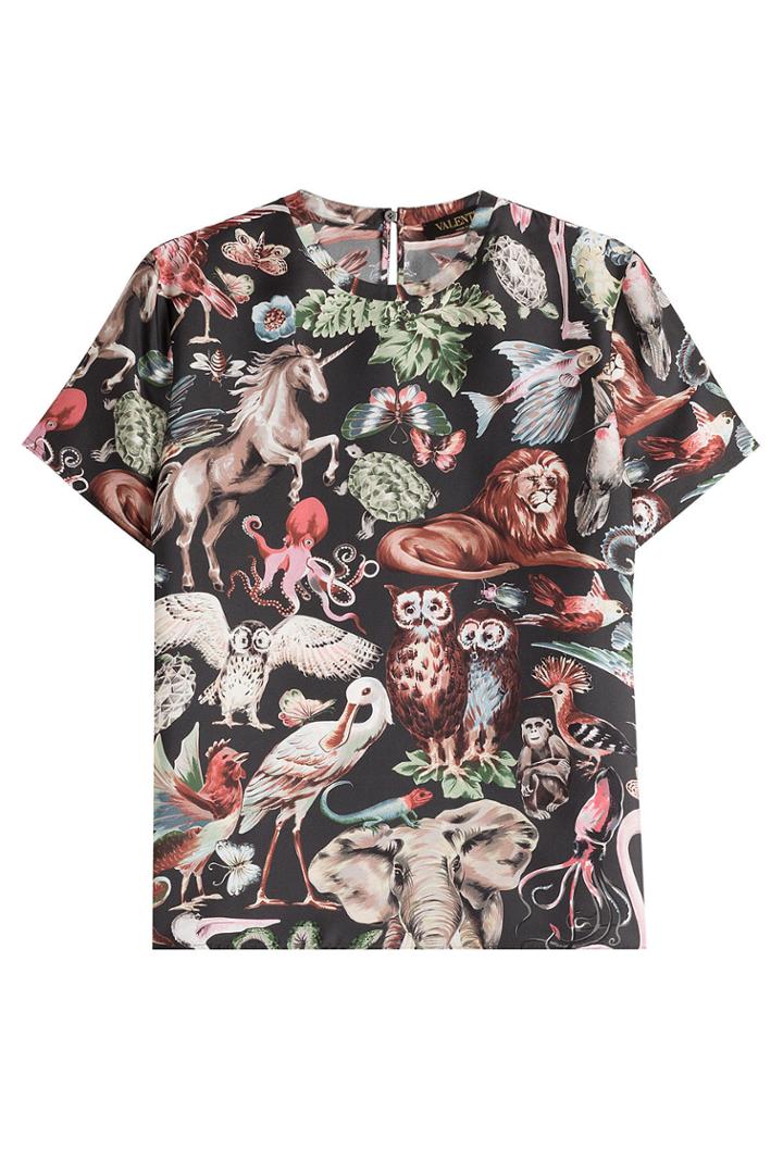 Valentino Valentino Printed Silk Blouse