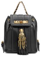 Moschino Moschino Leather Backpack With Gilded Hardware - Black