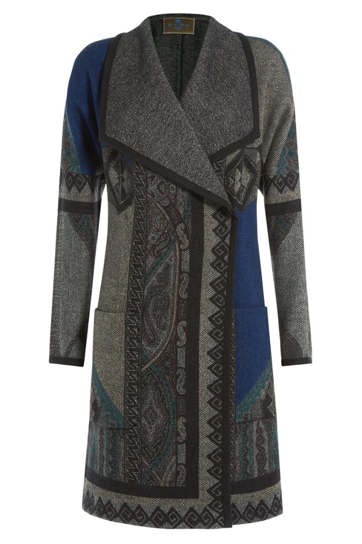 Etro Etro Printed Wool Blend Coat - None