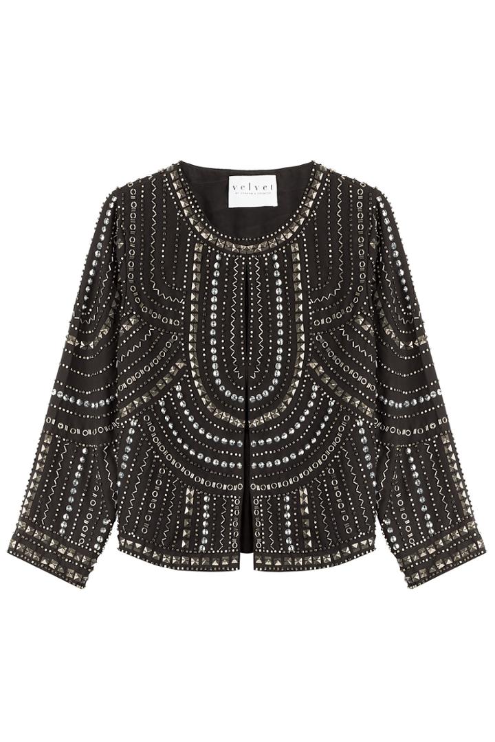 Velvet Velvet Embellished Jacket - Black