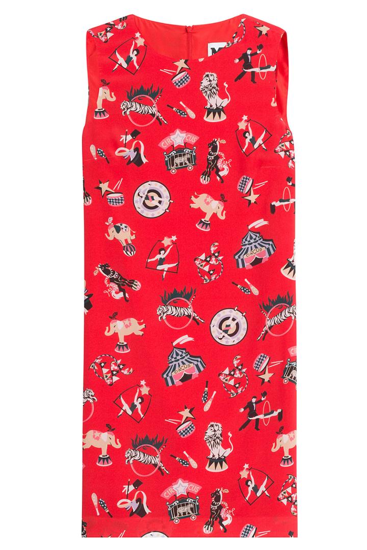M Missoni M Missoni Circus Print Silk Dress - Red