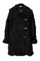 Céline Céline Textural Faux Fur Coat In Black