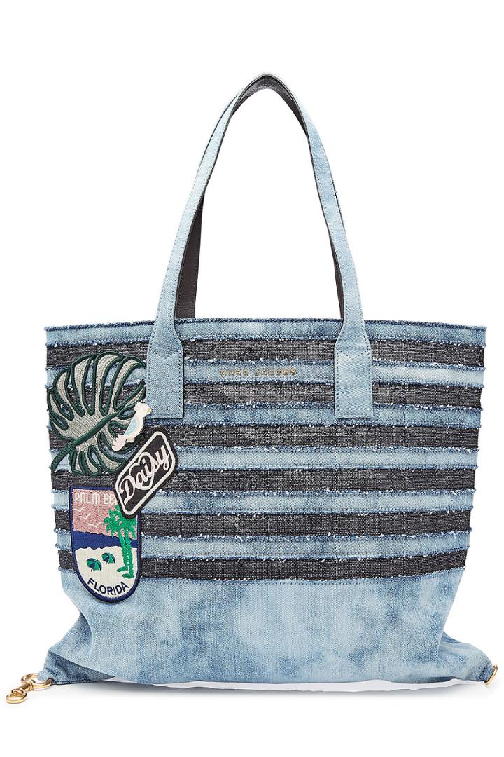 Marc Jacobs Marc Jacobs Denim And Sequin Tote
