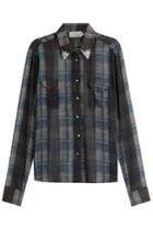 Preen By Thornton Bregazzi Preen By Thornton Bregazzi Printed Shirt With Embellishment - Grey
