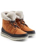 Sorel Sorel Cozy Carnival Suede And Rubber Short Boots