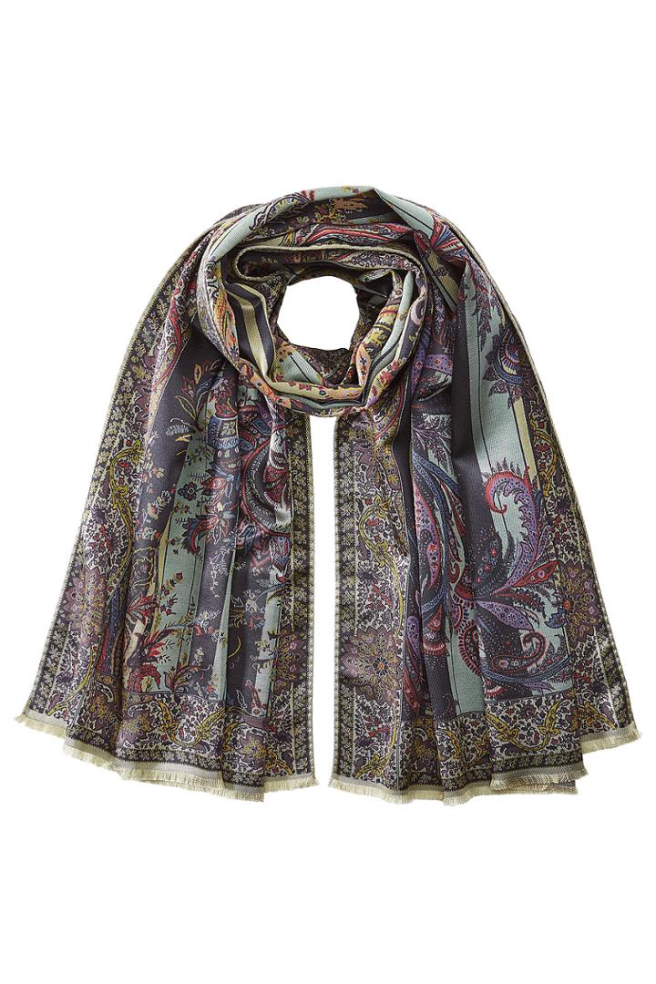 Etro Etro Printed Silk-wool Scarf - Multicolor