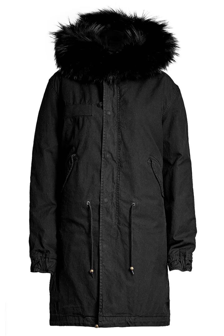 Mr & Mrs Italy Mr & Mrs Italy Cotton Parka With Fur-trimmed Hood