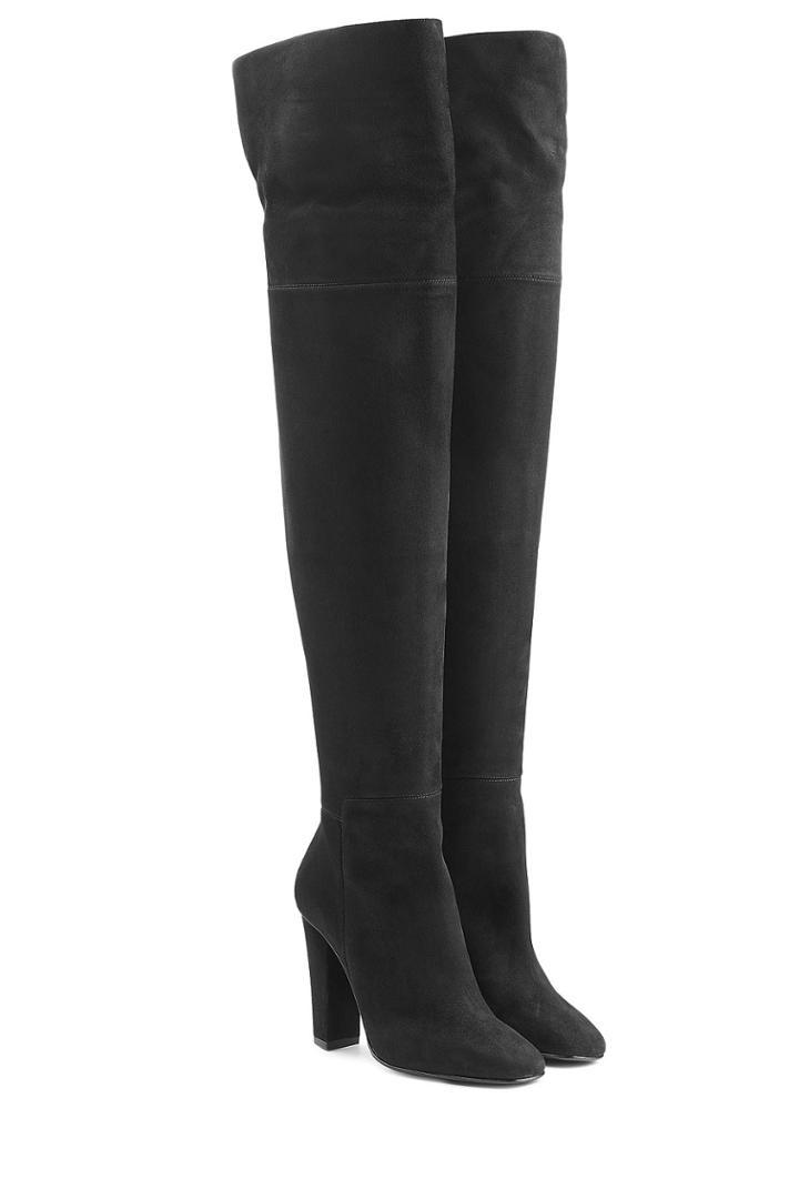 Giuseppe Zanotti Giuseppe Zanotti Suede Over-the-knee Boots - Black