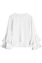Jonathan Simkhai Jonathan Simkhai Crepe Blouse With Lace Appliqué