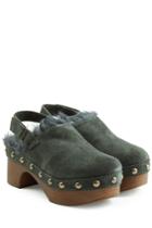 Mr & Mrs Italy Mr & Mrs Italy Suede And Shearling Clogs