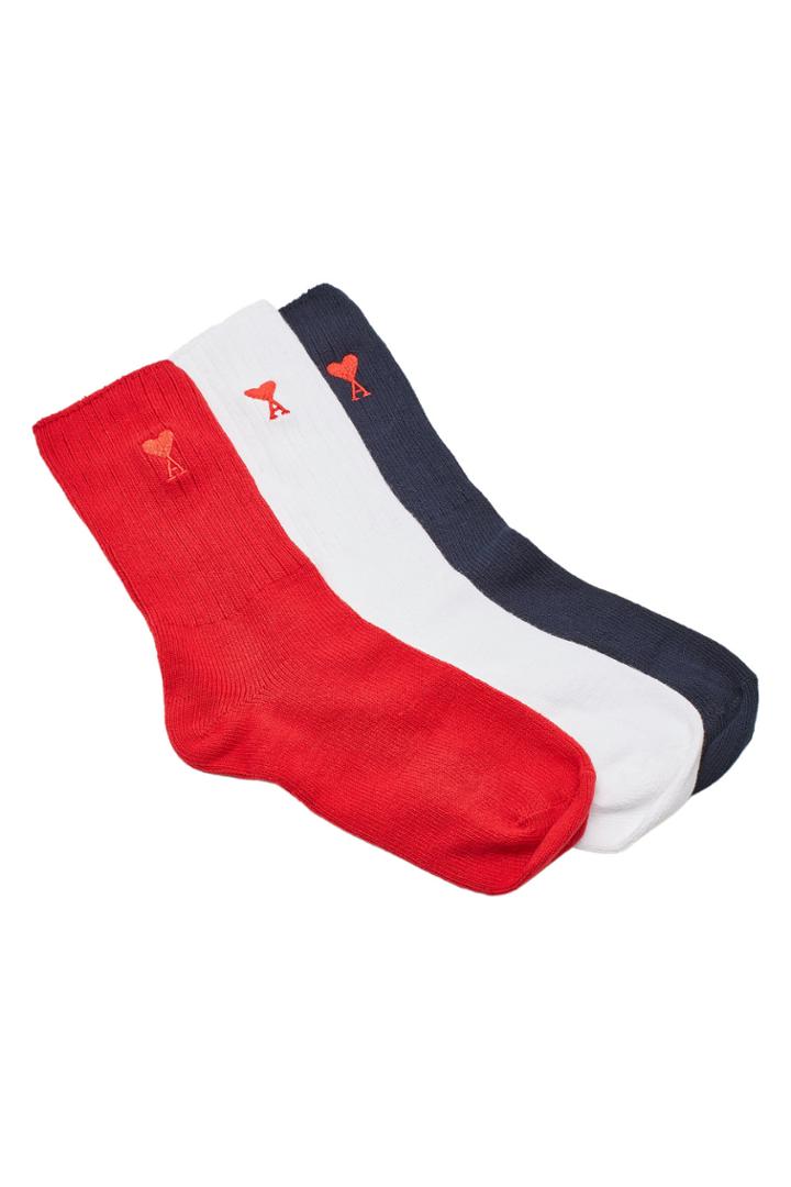 Ami Ami Stretch Cotton Socks, 3-pack