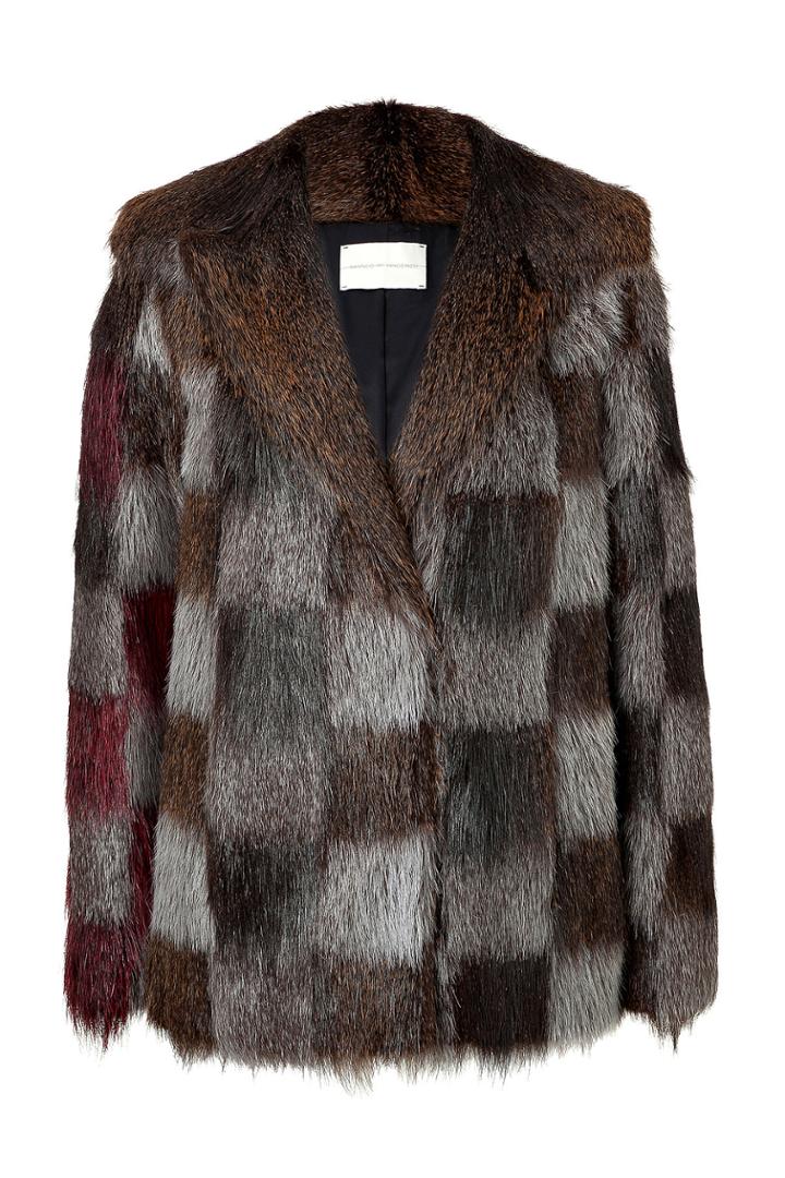 Marco De Vincenzo Marco De Vincenzo Beaver Patchwork Jacket