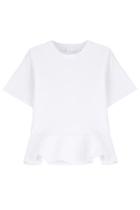 Victoria, Victoria Beckham Victoria, Victoria Beckham Cotton T-shirt With Peplum - White