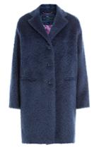 Etro Etro Mohair-wool Blend Coat - Blue