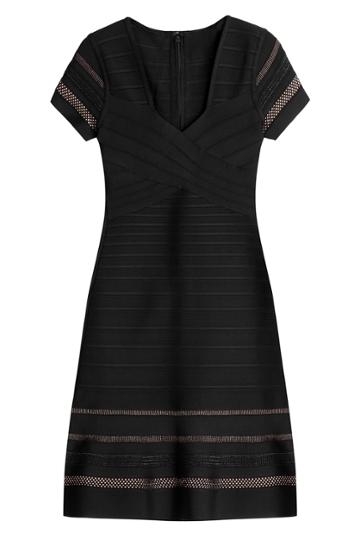 Herv L Ger Viviana Peplum Bandage Dress