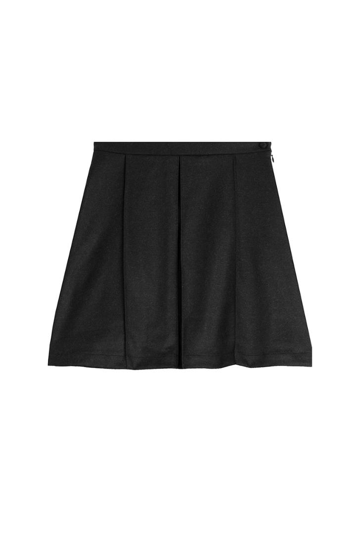 Julien David Julien David Flared Wool Skirt - Black